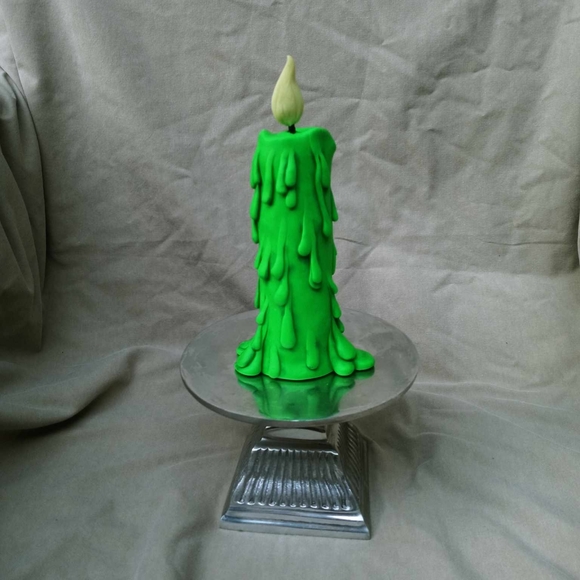 💚🐸 Melting 🕯🎃 Candle Face 🕷 Neon Green - Picture 11 of 11